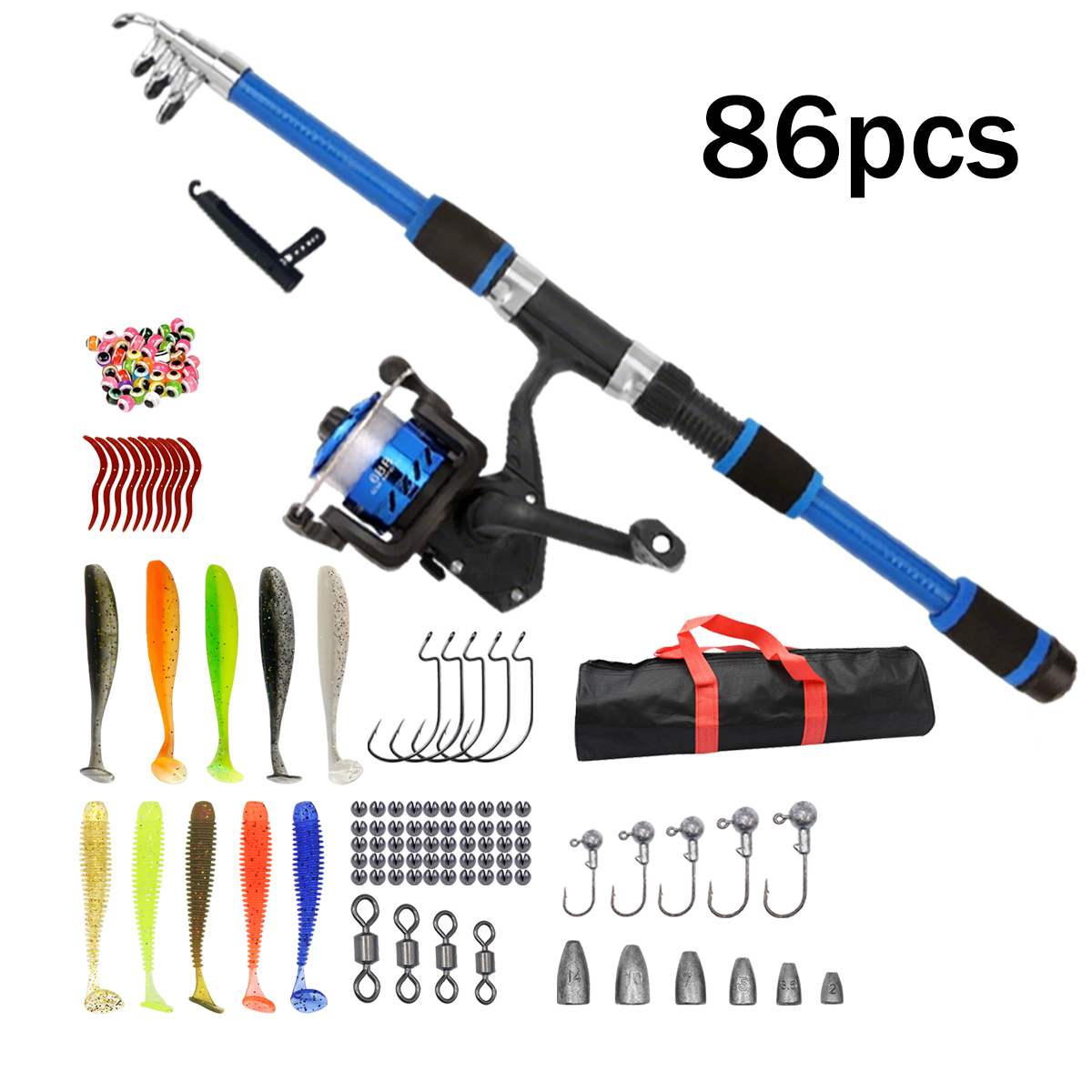 Fishing Rod Surf - 91/86Pcs Perlengkapan Memancing Pemula 1.8m -